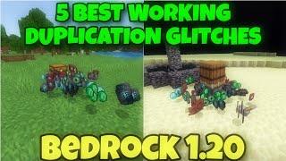 Minecraft Bedrock 5 BEST 1.20.1 DUPLICATION & XP GLITCHES! (PS4, SWITCH, XBOX, MCPE, PC)