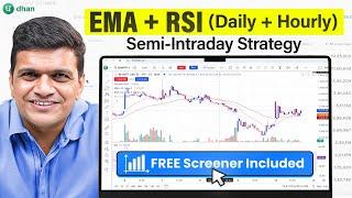 How to Create a Stock Screener Using EMA + RSI (Daily + Hourly) | FREE Screener Included | Dhan