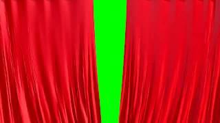 Green screen CURTAINS 4K 60 fps opening closing Free template Intro Chroma key 3D