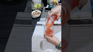 Strawberry juice .Helps keep the body Hydrated.#shorts #satisfyingsounds #asmr #tryit