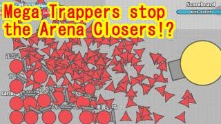 【 diep.io 】I tried to stop the Arena Closer!! (Part3) Mega Trapper Team　（Arena Closerを止めようとしてみた）