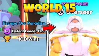 I Unlocked World 15 With The STRONGEST PET and NEW Spin Wheel In Arm Wrestling Simulator