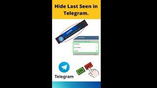 How to Hide Last Seen in Telegram. Nobody find online.