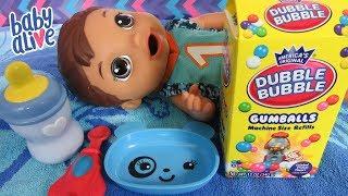 Feeding Baby Alive Super Snacks Snackin Luke Gumballs Pass or Fail