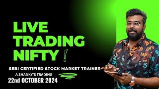 Bank Nifty50:OCT 22ND  Live Options Trading today#BankNiftyTradingLive|2024 Learn Trading Easy Way