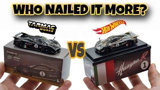 Tarmacworks VS Hot Wheels - Pagani Huayra R | 1:64 scaled diecast modeclar manufacturer comparison