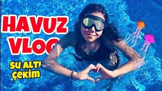 Tatil Vlog 3 Havuzda Bir Gün. HAVUZ VLOG. Tuana Zeybek