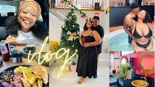 ANNIVERSARY VLOG:Surprise Getaway||Luxury Cabin Tour||Breakfast||Christmas tree up||SA YouTuber