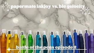 battle of the pens ep.2// bic gelocity vs papermate inkjoy *which gel pen is better*