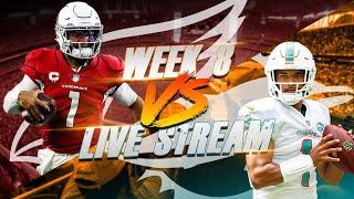 Arizona Cardinals Vs Miami Dolphins Week 8 Live Stream Reaction!