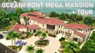 Oceanfront Mega Mansion + Tour | Sims 4 Speed Build | No CC, Luxury Design