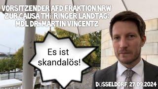 KLARTEXT zum Thüringer Landtag Interview MdL Dr. Martin Vincentz Vorsitzender AfD  Fraktion NRW