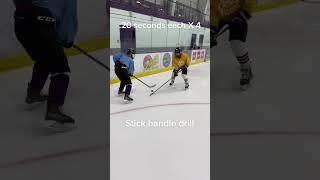 Ice hockey simple warmup drills. For hockey coaches of all ages.