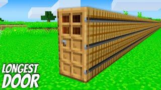 I found a LONGEST DOOR in Minecraft ! What's INSIDE the CURSED DOOR ?