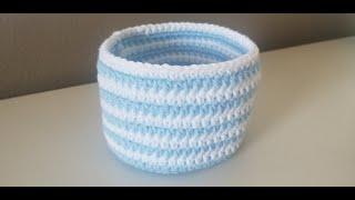 How To Crochet BASKET - Step By Step Beginners Tutorial