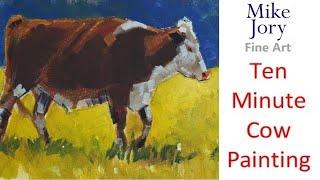 ten minute cow painting tutorial