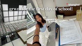 grwm for the first day of sophomore year + vlog!!! | day in my life studying away in shanghai pt 3 