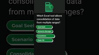 Which Excel tool allows consolidation of data from multiple ranges?