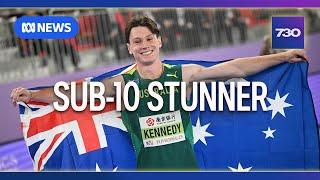 Sprinter Lachlan Kennedy becomes second Aussie to break the 10-second barrier | 7.30