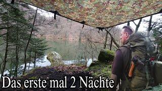 Das erste mal 2 Nächte alleine im Wald , meine Ausrüstung Erfahrungen,  Bushcraft   Folge 1