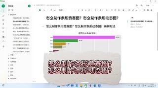 怎么制作条形竞赛图？怎么制作条形动态图？
