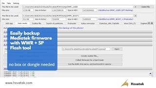 How to use wwr v2.51 + SP flash tool to backup Mediatek rom
