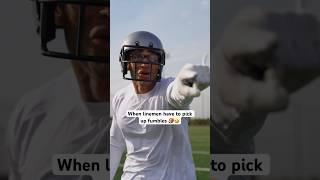 When linemen have to pick up fumbles‼️ #nfl #footballshorts #collegefootball #oline