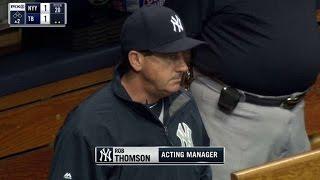 NYY@TB: Thomson filling in for Girardi as manager