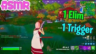 ASMR Gaming  Fortnite Solo 1 Elim = 1 Trigger Word Relaxing Controller Sounds Whispering 