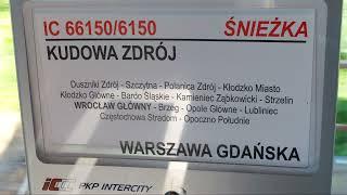 Wjazd IC Śnieżka na stację Kłodzko Główne + zapowiedź