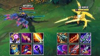 AD KAYLE vs AP KAYLE S11 FULL BUILD FIGHTS & Best Pentakills!