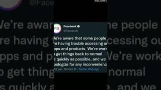 Facebook services coming back