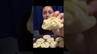 ASMR: Eating spicy juicy momos challenge  big size momos Mukbang eating #mukbang #asmr