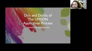 Workshop Wednesdays Fall 2022 - How to Successfully Submit your UMSON Application