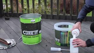 Fibreglass Roofing - Mixing The Resin - Hardener