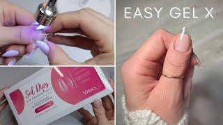 How To Do Soft GEL Tip Extensions Nails At Home - Easy Tutorial - Gel X Alternative