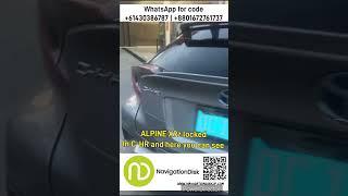 Alpine radio X9Z Unlock | C-HR , Hiace Prado, Voxy, Land Cruiser, Nissan note etc