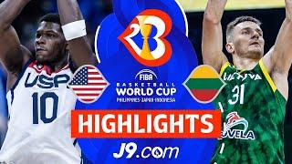 USA  vs Lithuania  | J9 Highlights | FIBA Basketball World Cup 2023