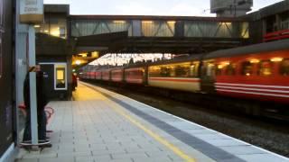 (HD) EWS/DB 90026 Races Through Stafford with a FootBall Special using old Virgin Stock