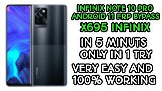 INFINIX NOTE 10 PRO FRP BYPASS ANDROID 11 | X695 INFINIX GOOGLE ACCOUNT BYPASS | NEW EASY SOLUTION