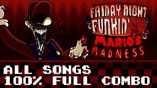 [Friday Night Funkin'] Mario's Madness V2 (All Songs) Full Sick (SFC / 100% FC)