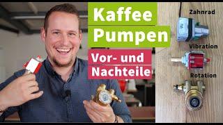 Kaffeepumpen: Rotationspumpe, Vibrationspumpe und Zahnradpumpe