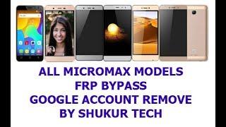 Micromax All Models FRP Bypass - Google Account Remove