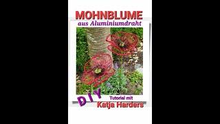 MOHNBLUME aus Aluminiumdraht