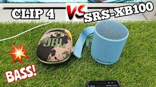 Sony SRS-XB100 vs. JBL Clip 4 | Bass Test!