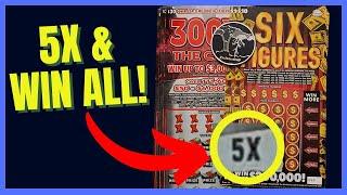 5X and Win All!  Six Figures and 300X Kentucky Lottery Scratch Off Tickets! 