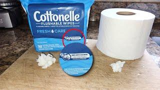 Do flushable wipes dissolve like toilet paper? --  What happens when you flush them?