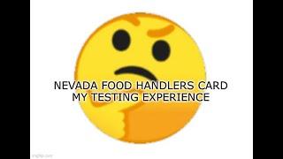 Nevada Food Handlers Card / Testing