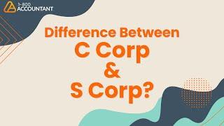 Difference Between a C Corp and an S Corp?