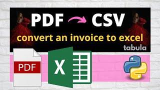 How to Convert PDF to CSV Excel | Python code